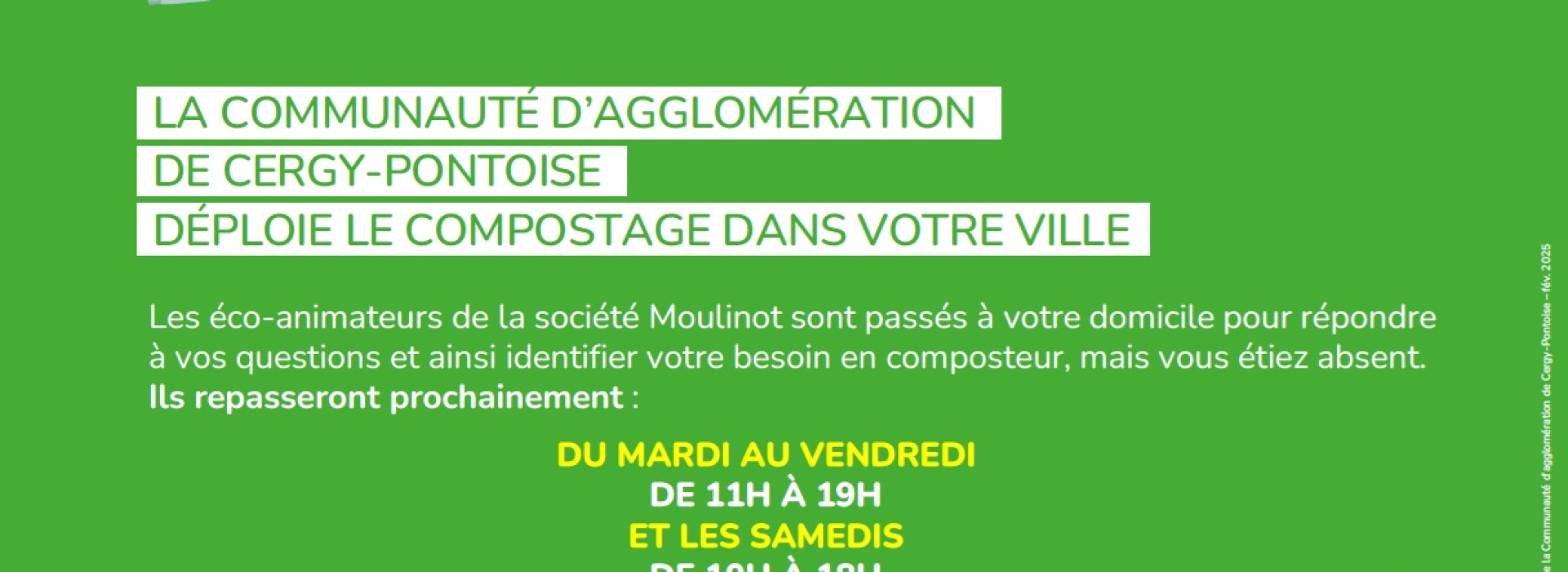 Campagne compostage - avis de passage