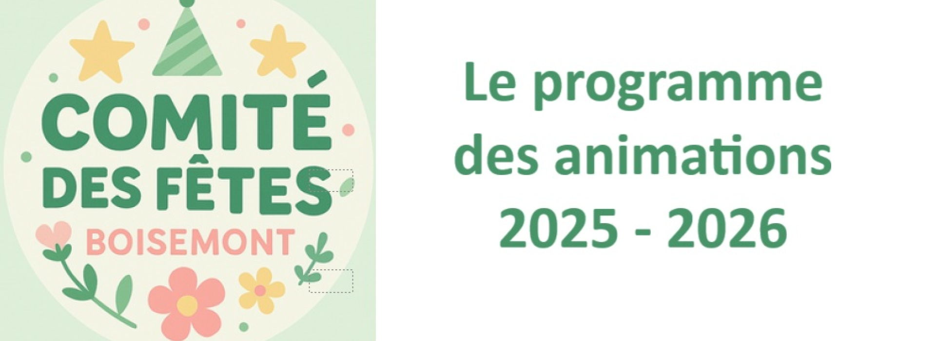 Calendrier des animations - saison 2025-2026