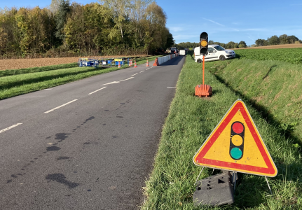 Travaux - voie verte - rue de Vaureal