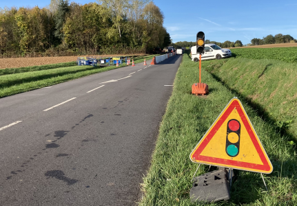 Travaux - voie verte - rue de Vaureal 