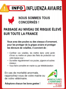 Affiche- Grippe Aviaire Alerte 2022