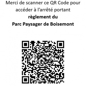 QR code réglement parc paysager