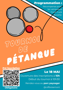 Tournoi de pétanque CDF 18-mai-2025