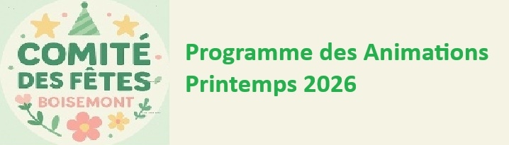 Programme animation CDF - printemps 2026